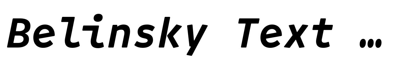 Belinsky Text Bold Italic